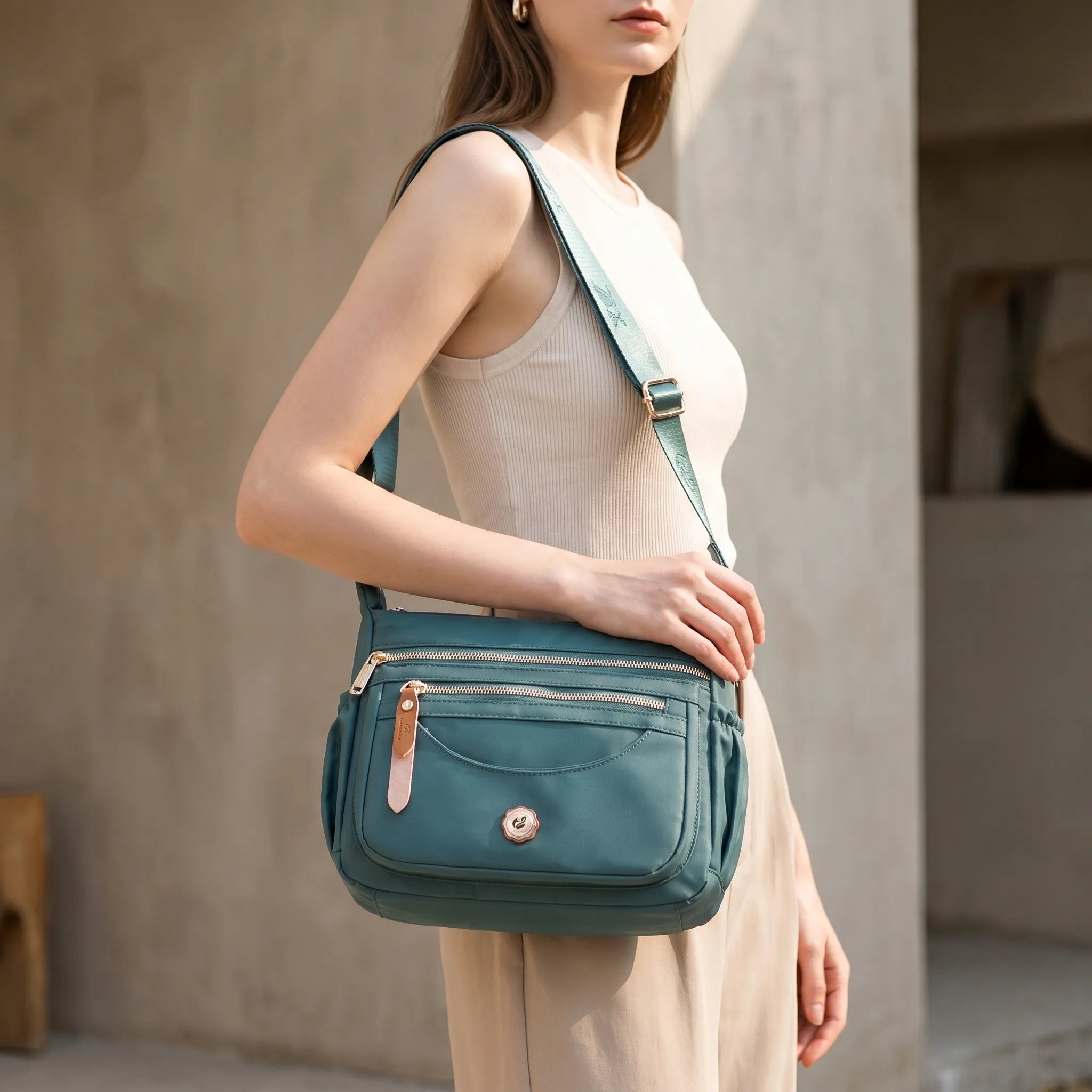 Kordina™ -  Multi-Pocket Crossbody Bag -  Daily Commutes
