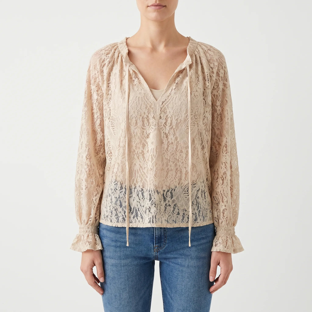 LaceAura™ -  Boho Style Lace Blouse -  Casual Daytime Outings
