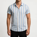 Linoray™ -  Short Sleeve Striped Shirt -  Summer Holidays