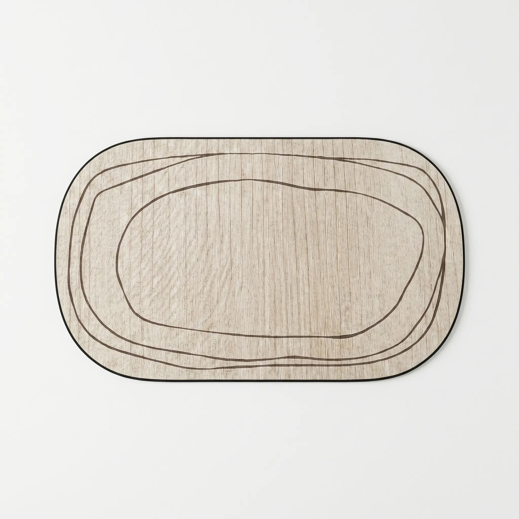 Linuvo™ -  Oval Abstract Patterned Floor Mat -  Absorbing Shower Moisture