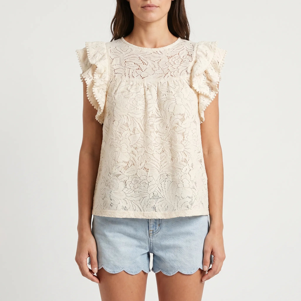 Lovetta™ -  Vintage Style Lace Blouse -  Casual Daytime Styling