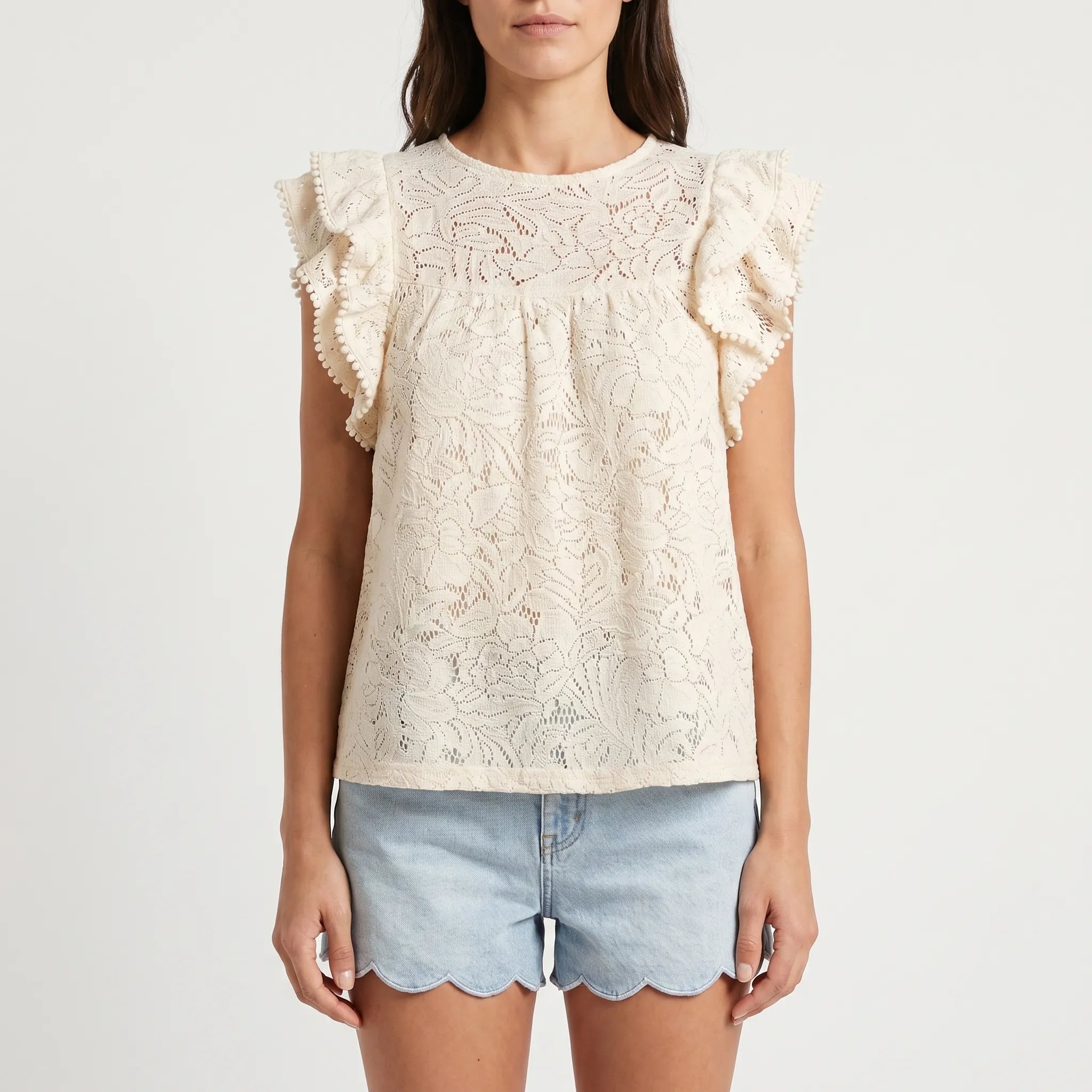 Lovetta™ -  Vintage Style Lace Blouse -  Casual Daytime Styling