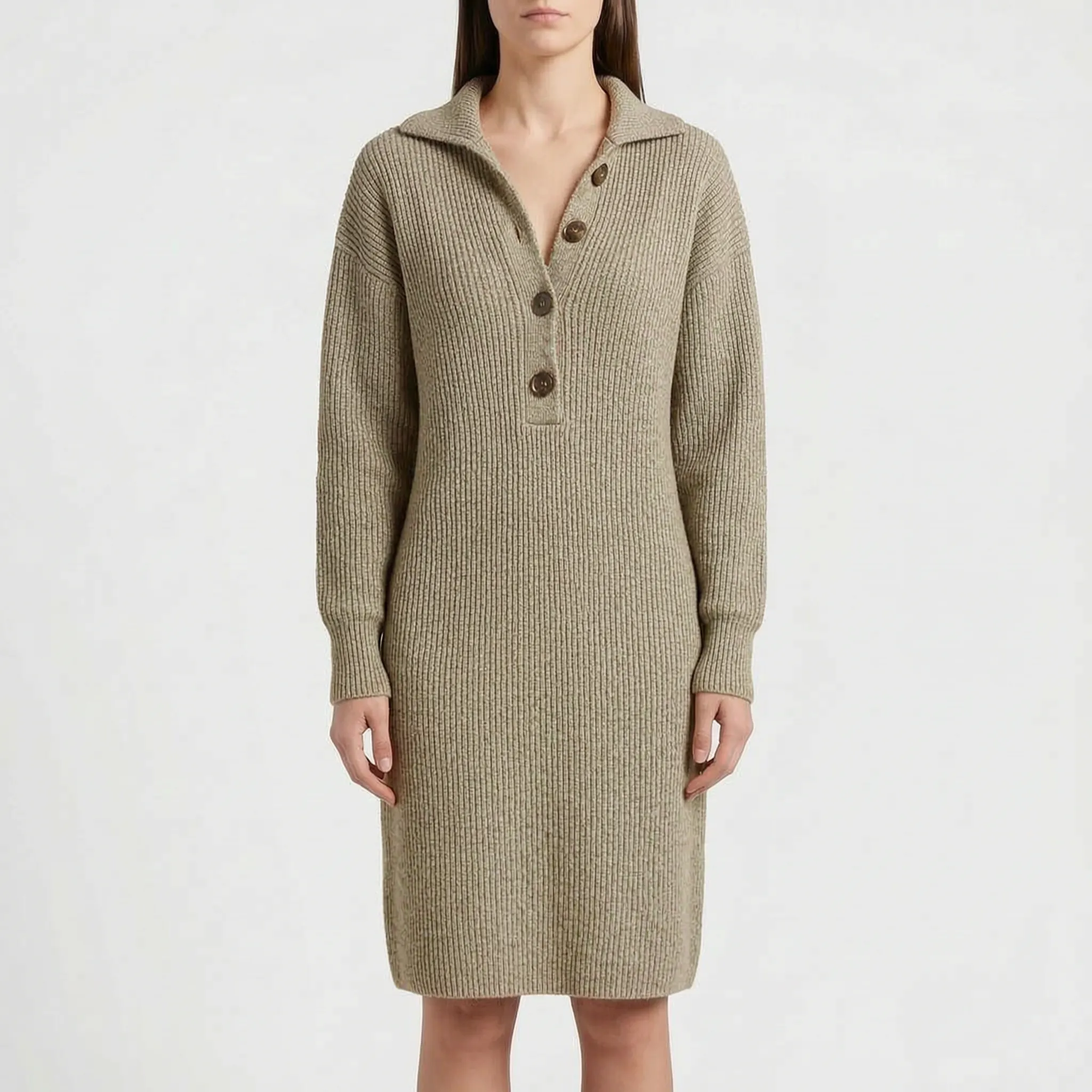 Loxley™ -  Ribbed Knit Midi Dress -  Everyday Casual Wear