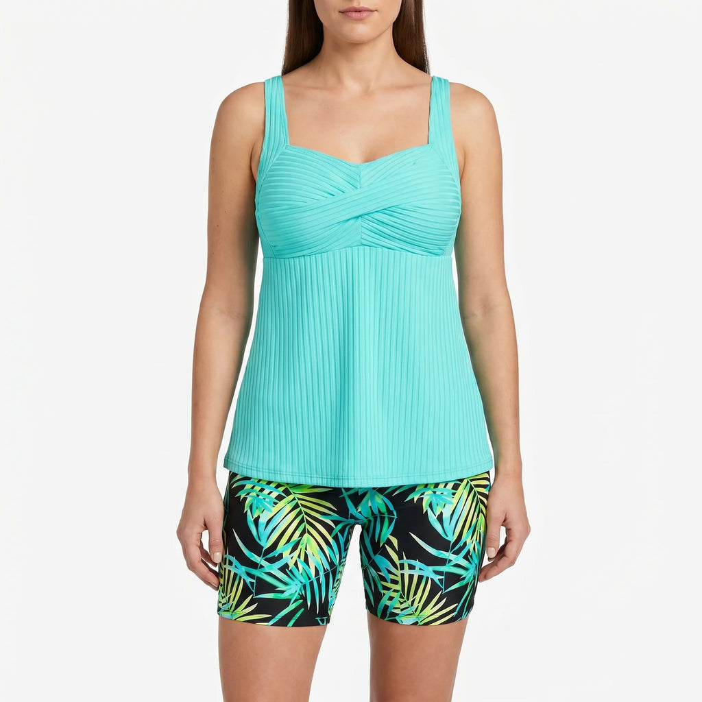 Lumaris™ -  Ribbed Tankini Set -  Beach Holidays