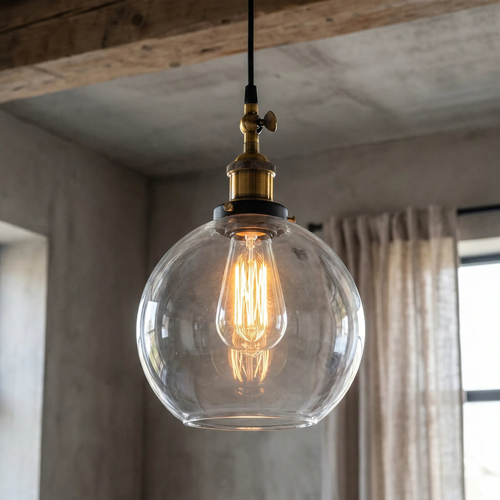 Luminaer™ -  Vintage Spherical Pendant Light -  Illuminating Dining Spaces