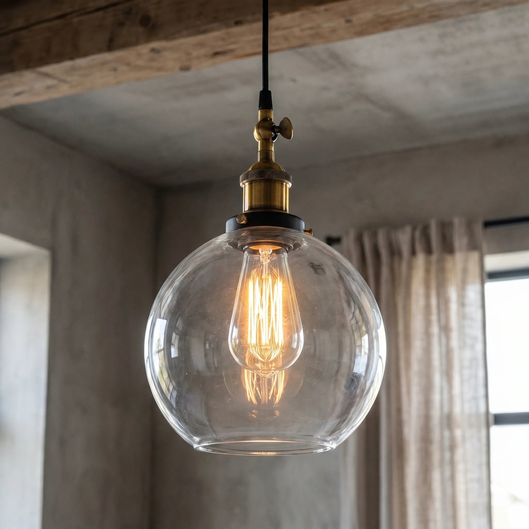 Luminaer™ -  Vintage Spherical Pendant Light -  Illuminating Dining Spaces