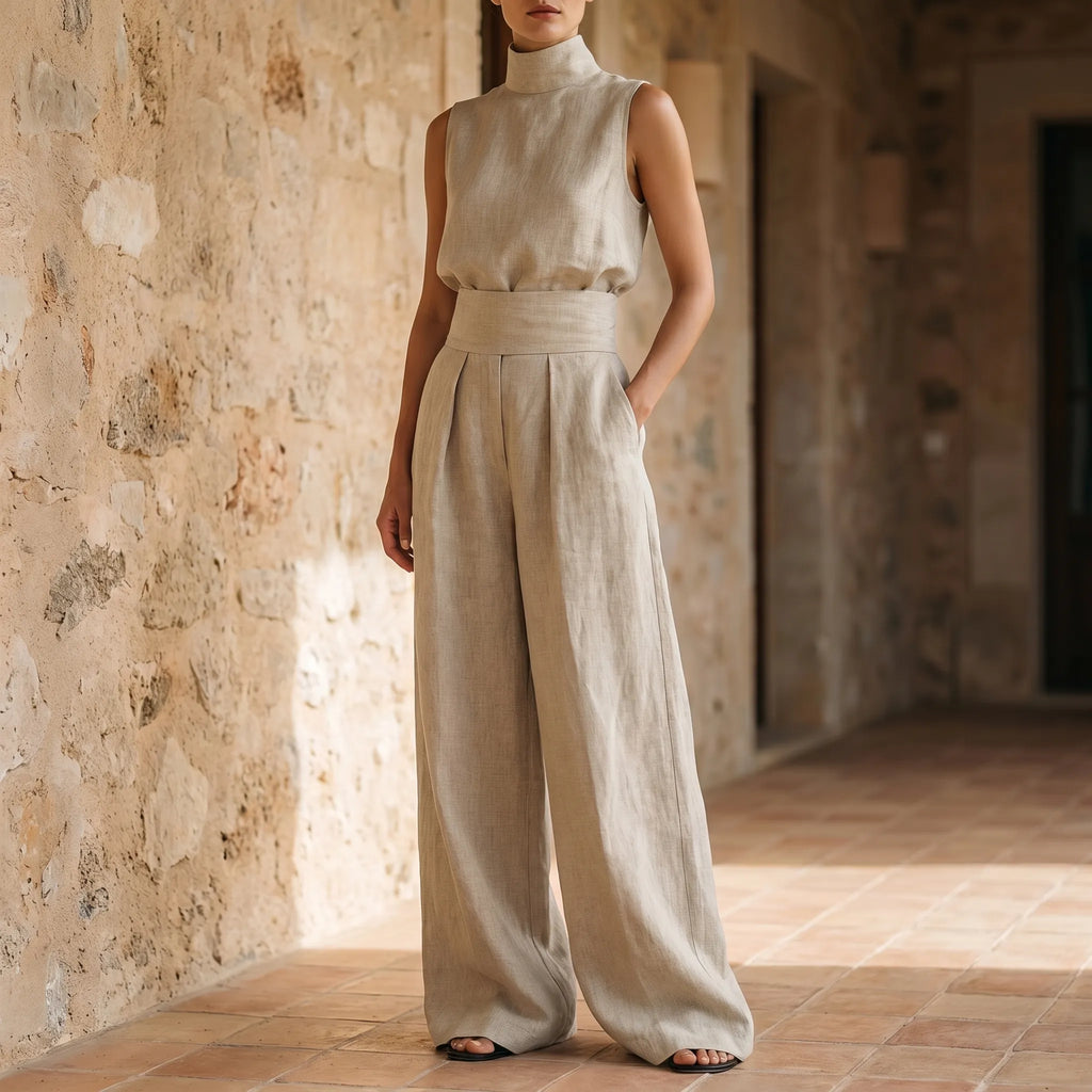 Luminaset™ -  Sleeveless High Neck Matching Set -  Coordinated Styling
