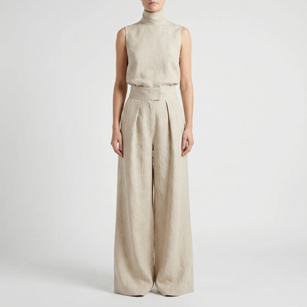 Luminaset™ -  Sleeveless High Neck Matching Set -  Coordinated Styling
