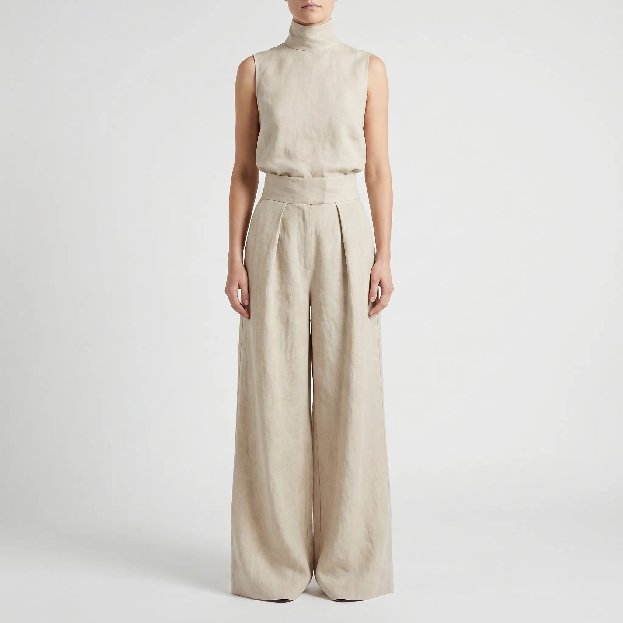 Luminaset™ -  Sleeveless High Neck Matching Set -  Coordinated Styling