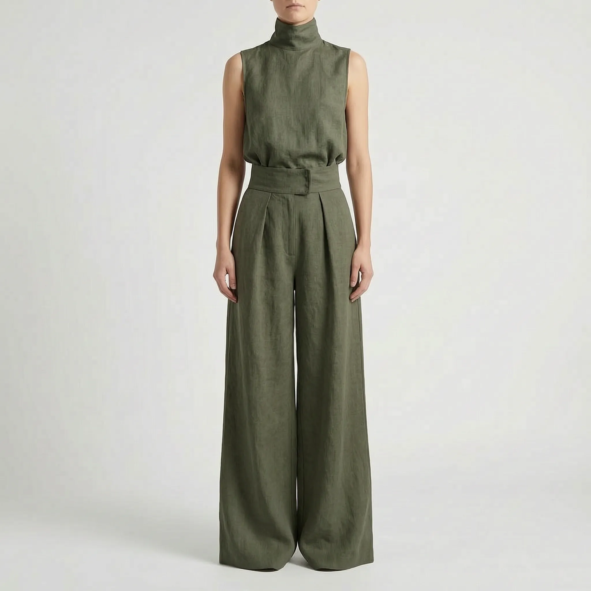 Luminaset™ -  Sleeveless High Neck Matching Set -  Coordinated Styling