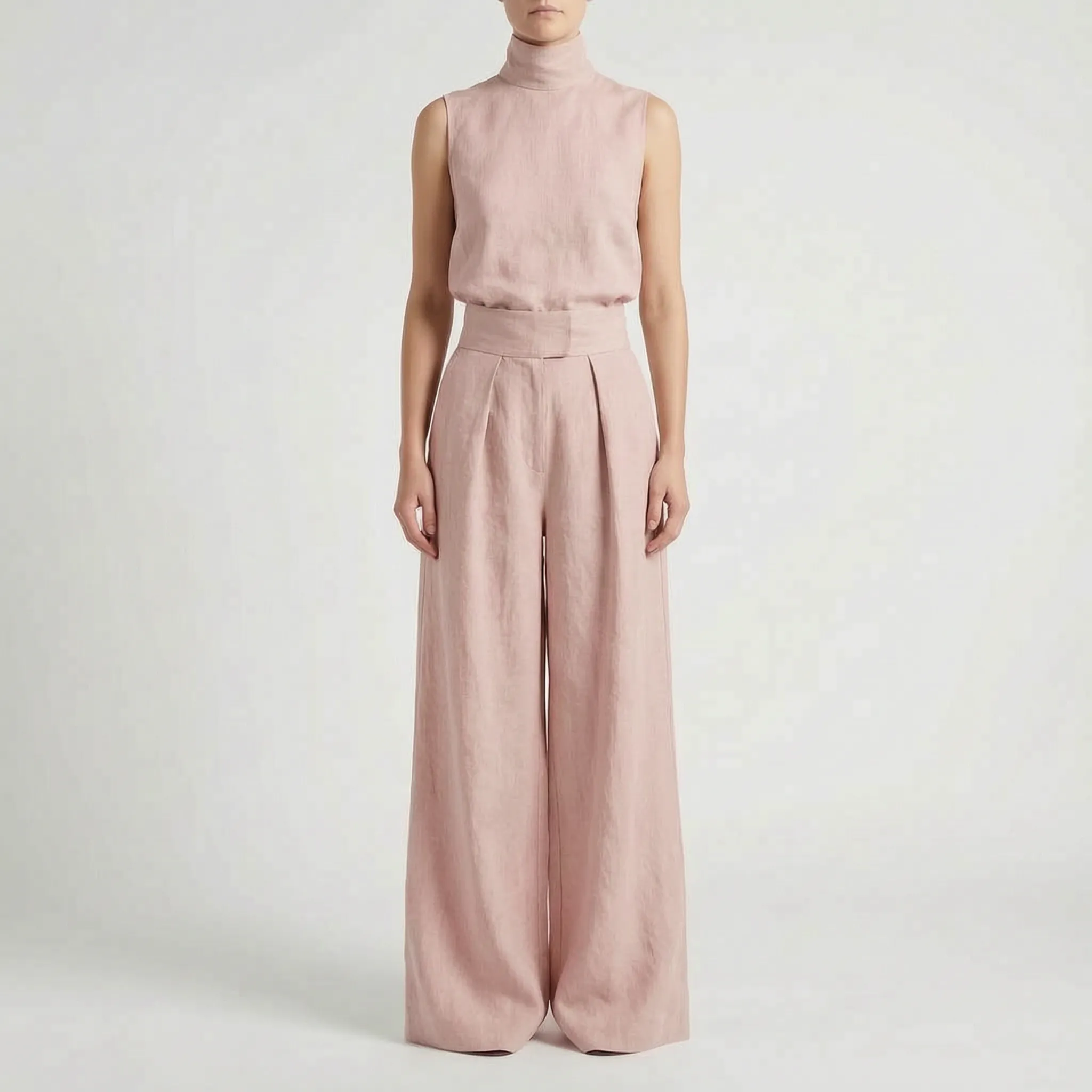 Luminaset™ -  Sleeveless High Neck Matching Set -  Coordinated Styling