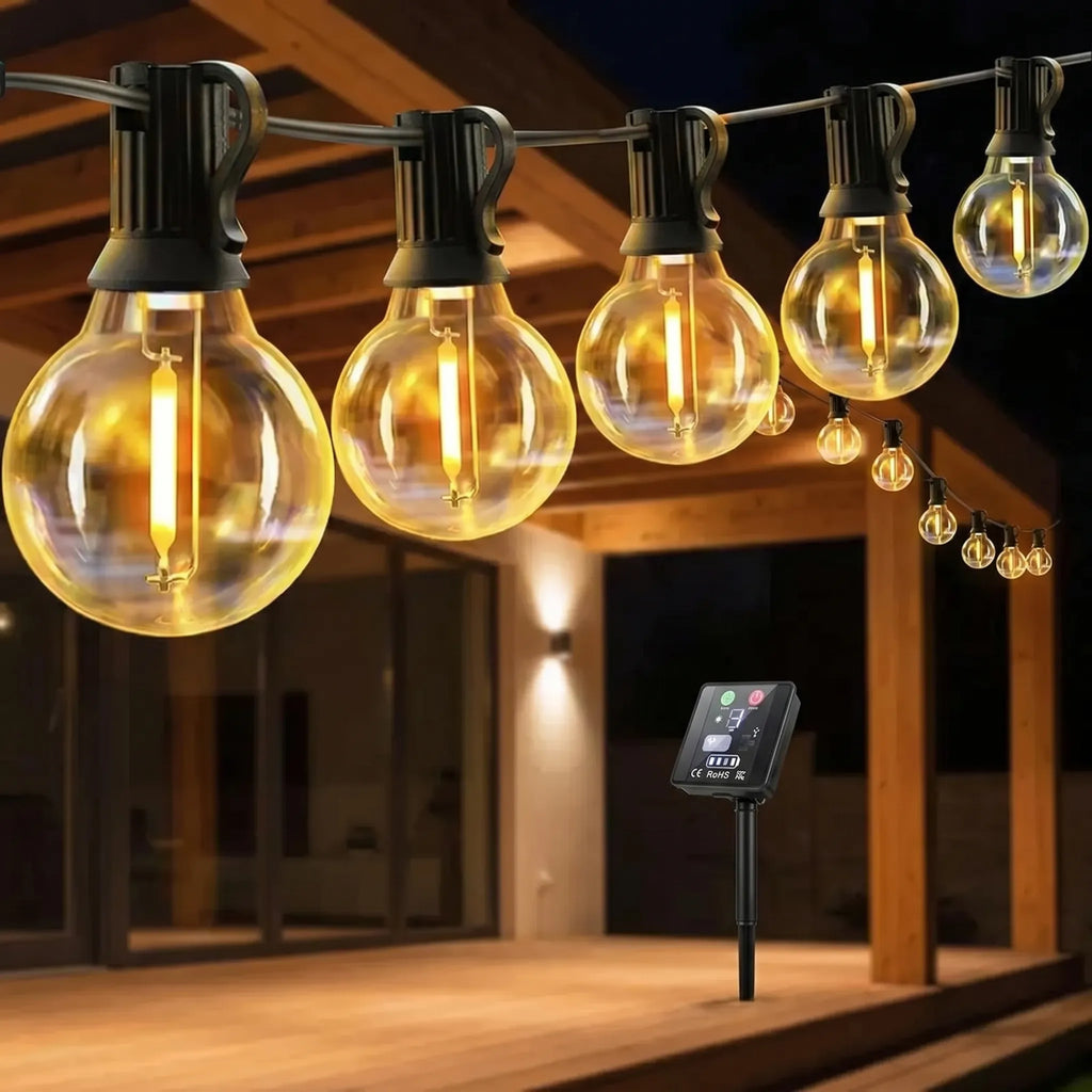 Lumivora™ -  Solar Powered String Lights -  Illuminating Outdoor Patios