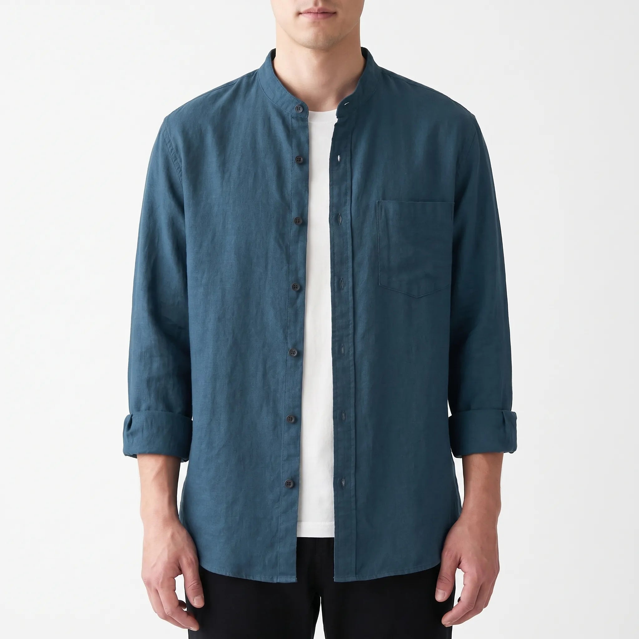 Lussoir™ -  Men's Casual Stand Collar Shirt -  Smart Casual Wear