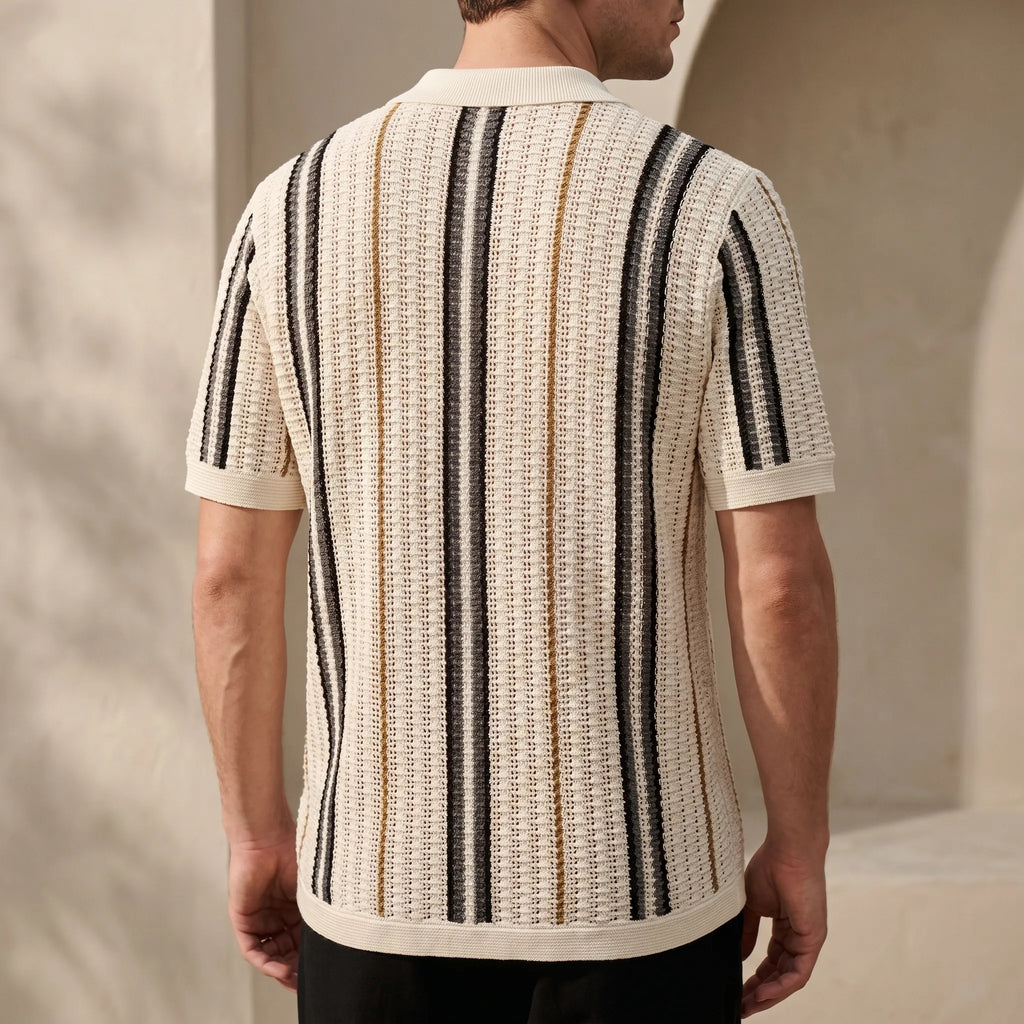 Lussox™ -  Men's Open Knit Shirt -  Warm Weather Styling