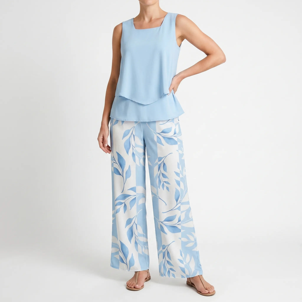 Luvian™ -  Two-Piece Wide-Leg Trouser Set -  Casual Summer Outings