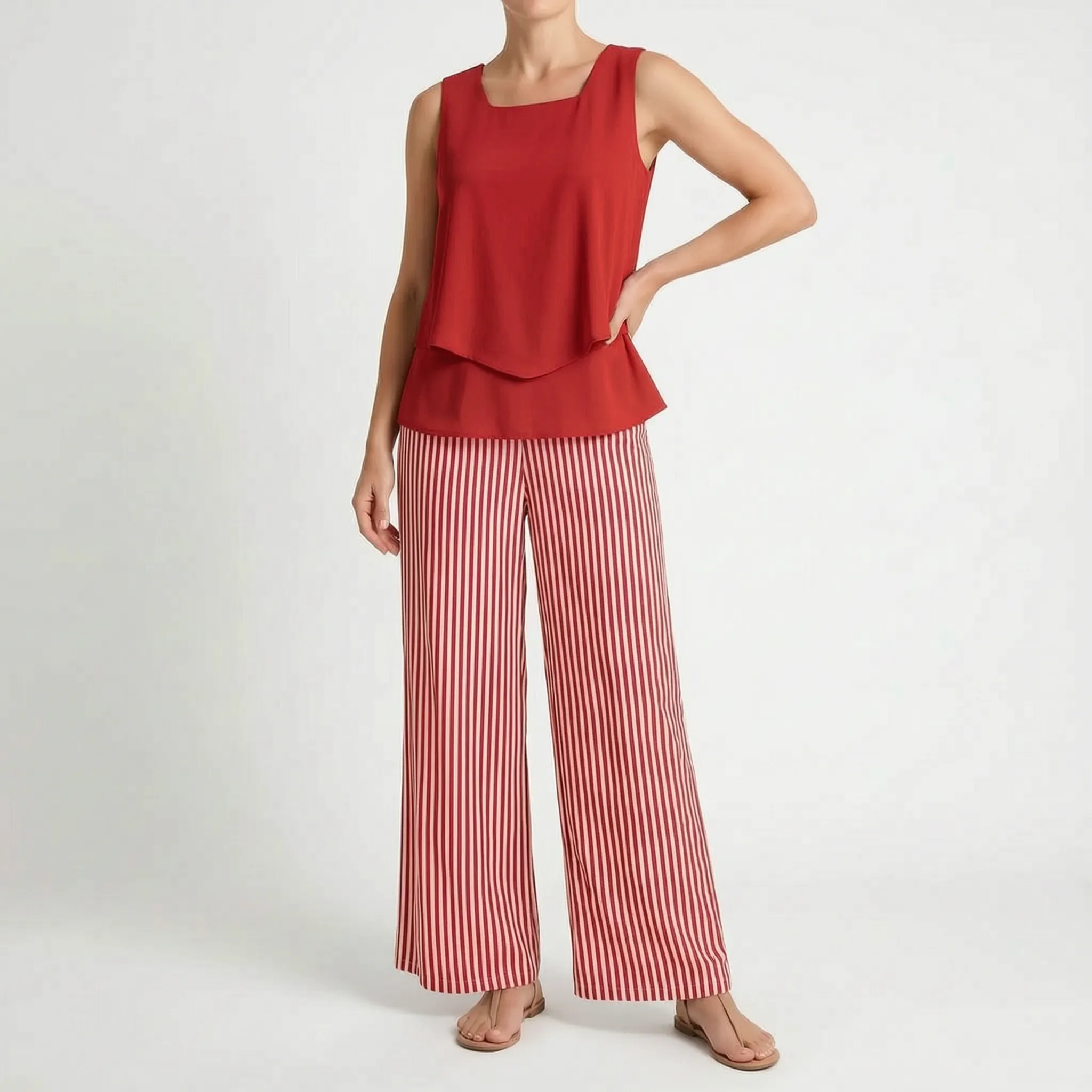 Luvian™ -  Two-Piece Wide-Leg Trouser Set -  Casual Summer Outings