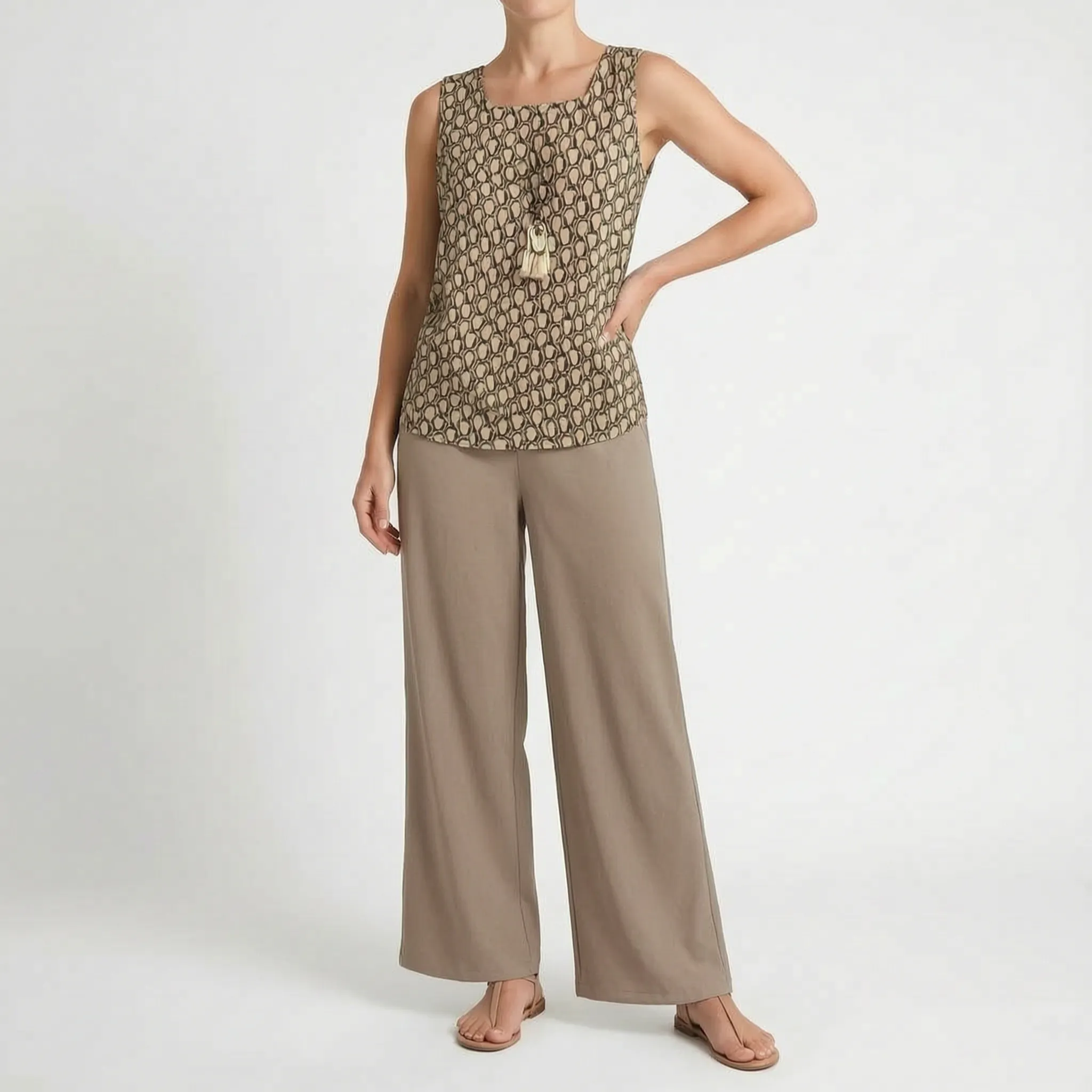 Luvian™ -  Two-Piece Wide-Leg Trouser Set -  Casual Summer Outings