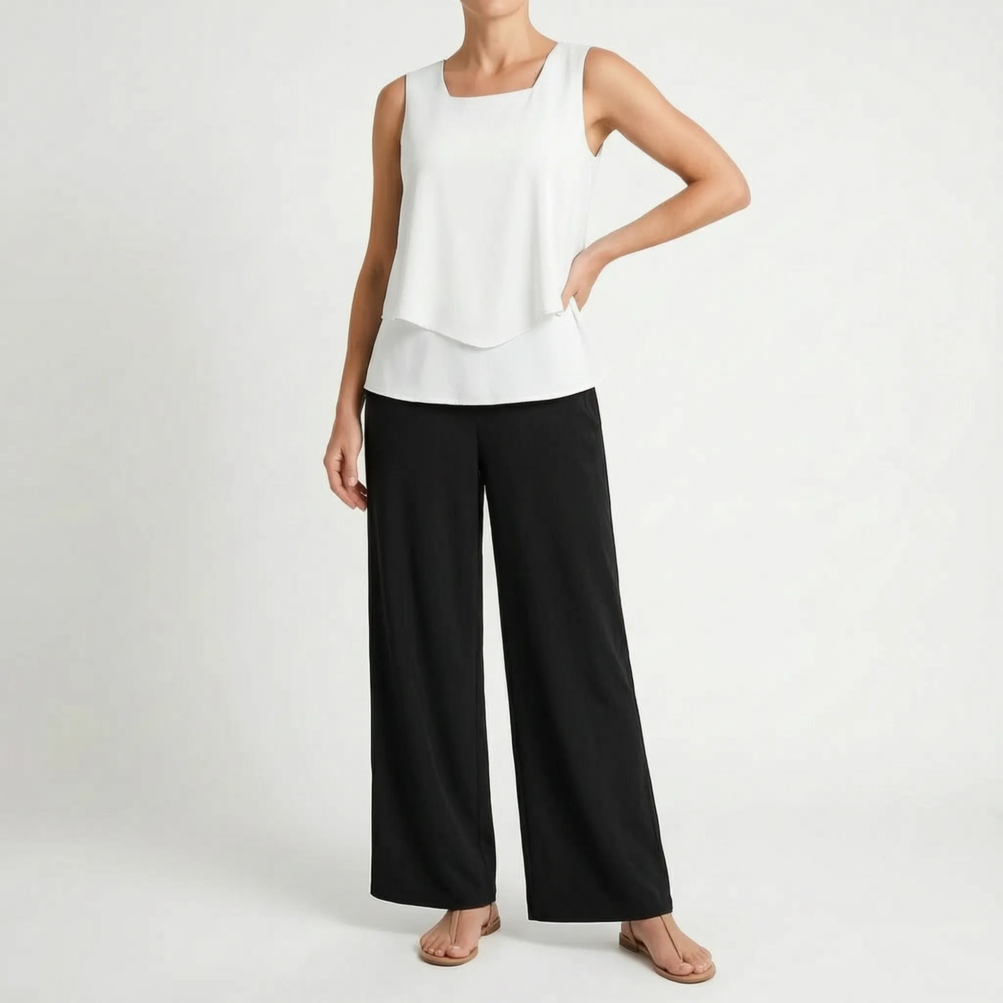 Luvian™ -  Two-Piece Wide-Leg Trouser Set -  Casual Summer Outings