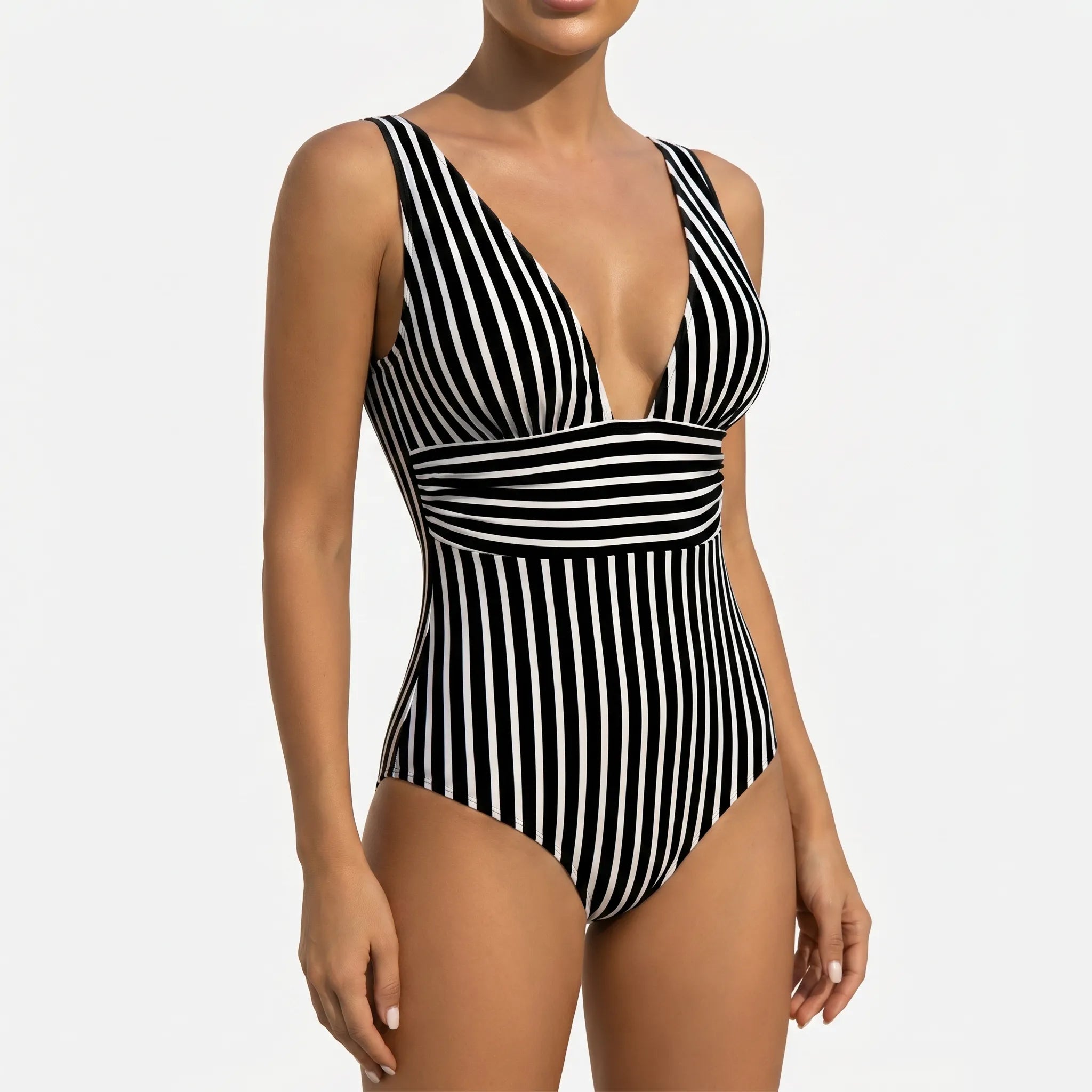 Marilla™ -  Striped One-Piece Swimsuit -  Swimming In Pools
