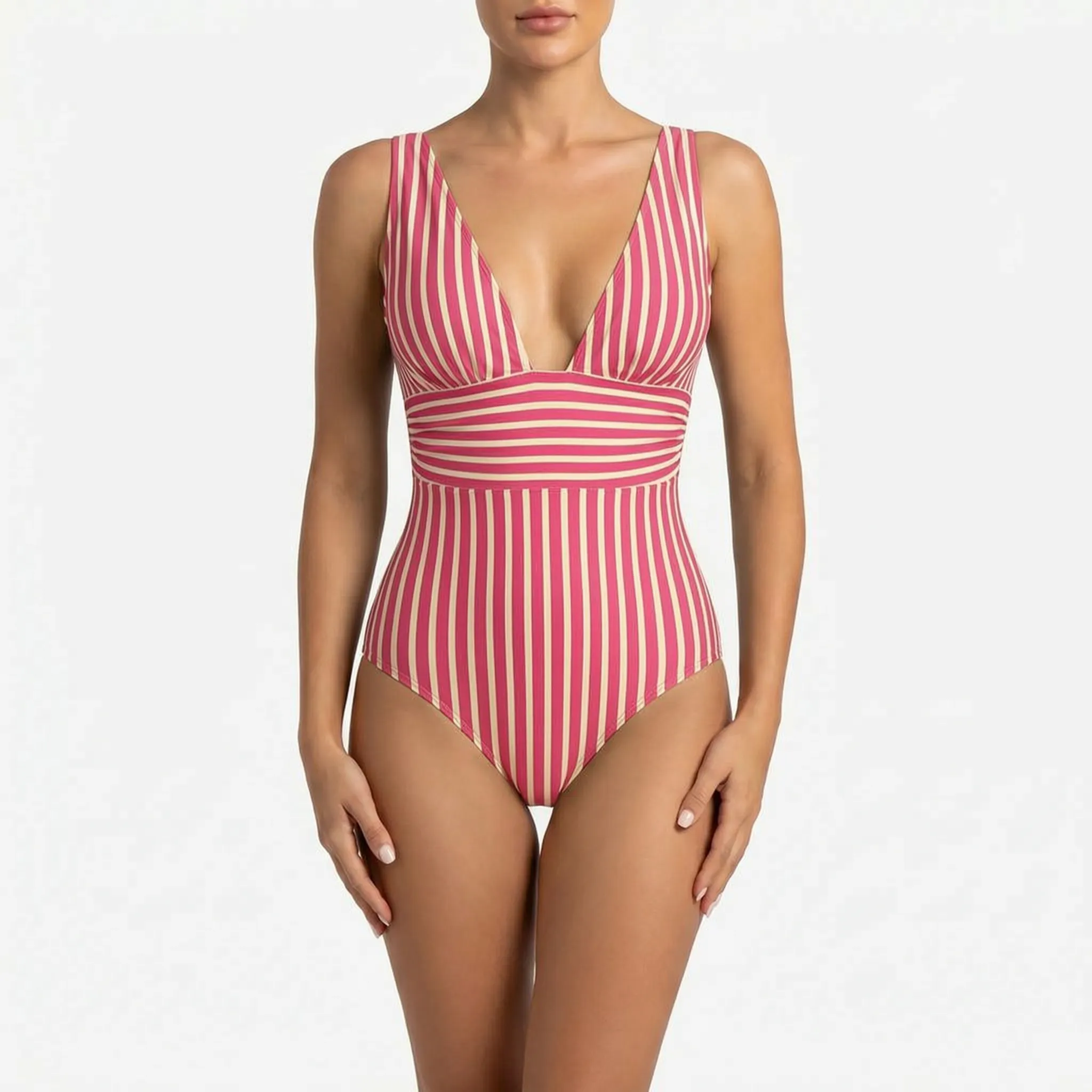 Marilla™ -  Striped One-Piece Swimsuit -  Swimming In Pools
