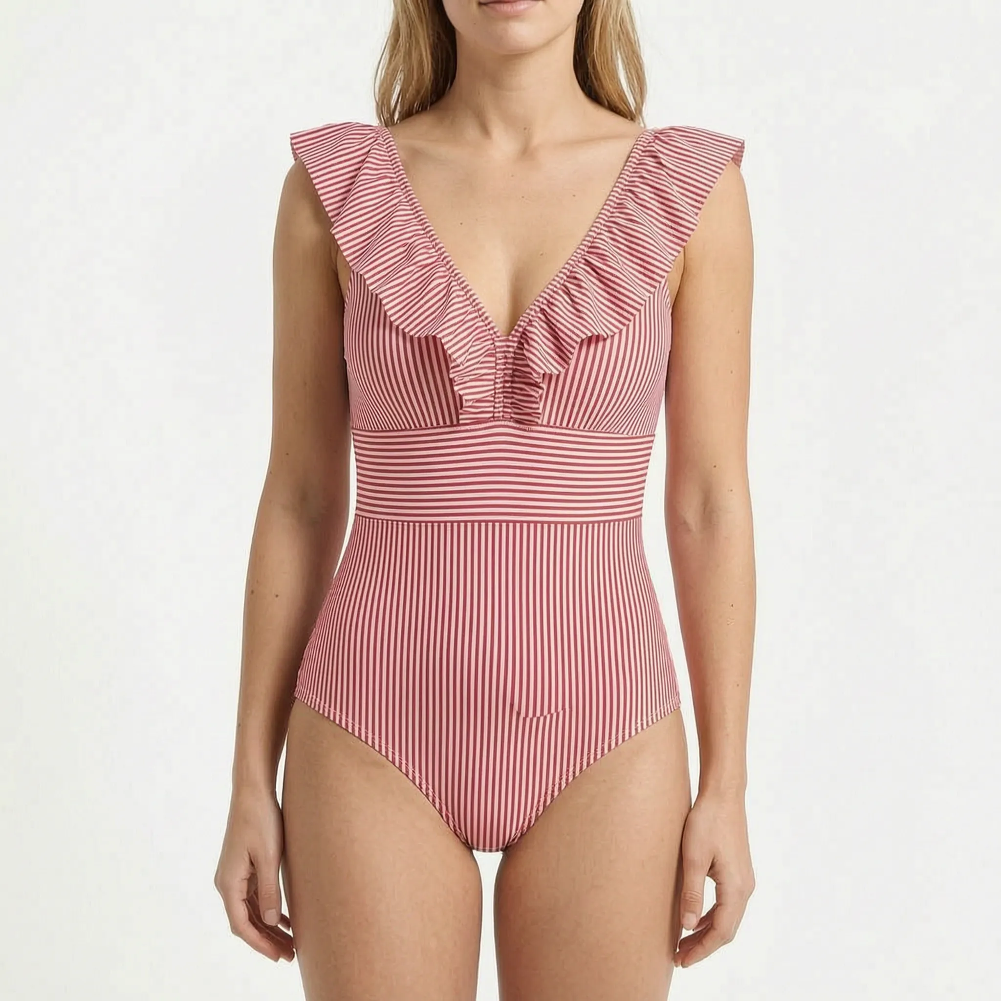Marisea™ -  Striped One-Piece Swimsuit -  Beach Holidays