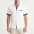 Marviso™ -  Men's Short Sleeve Button-Down Shirt -  Smart-Casual Office Wear