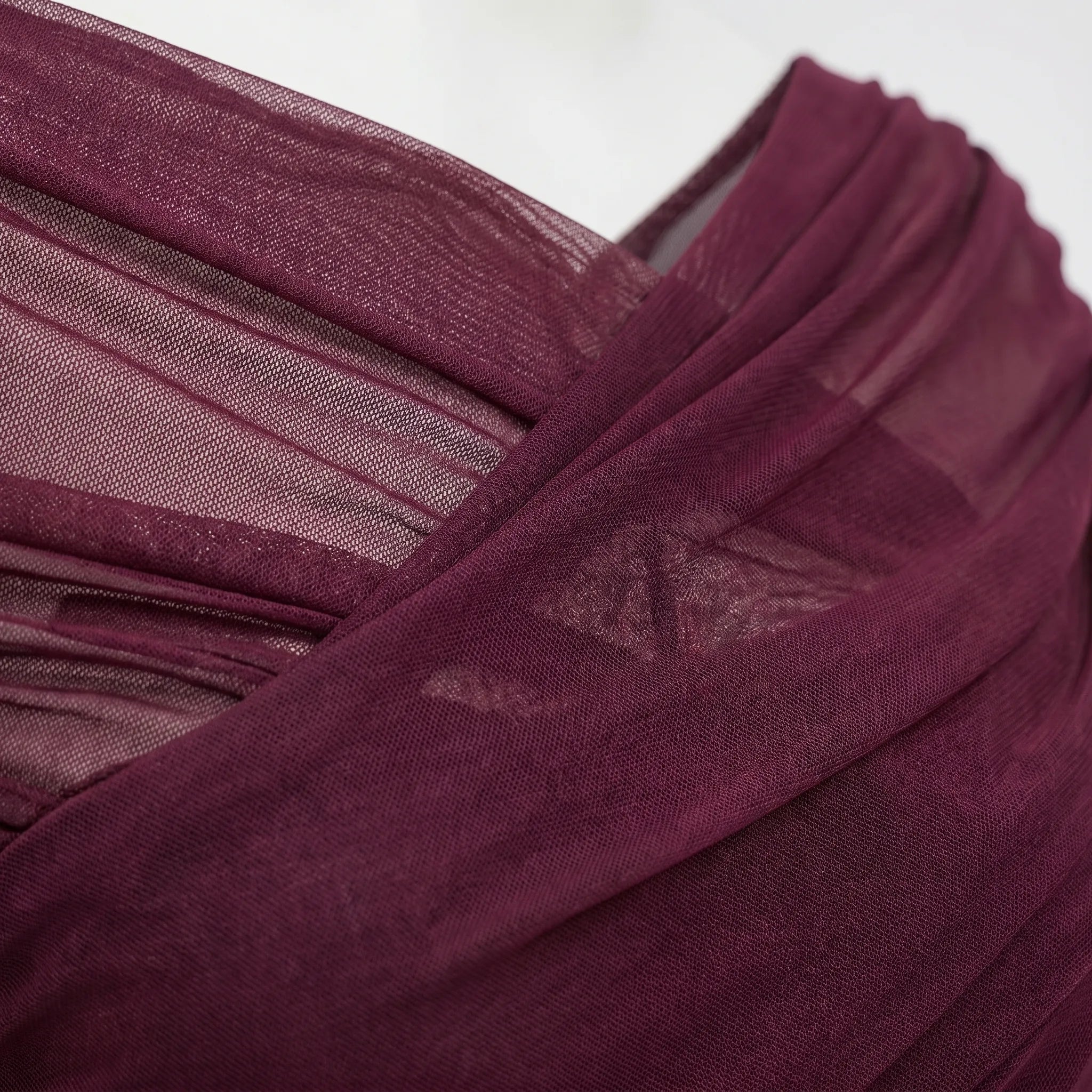Meshani™ -  Ruched Mesh Long Sleeve Top -  Evening Socialising