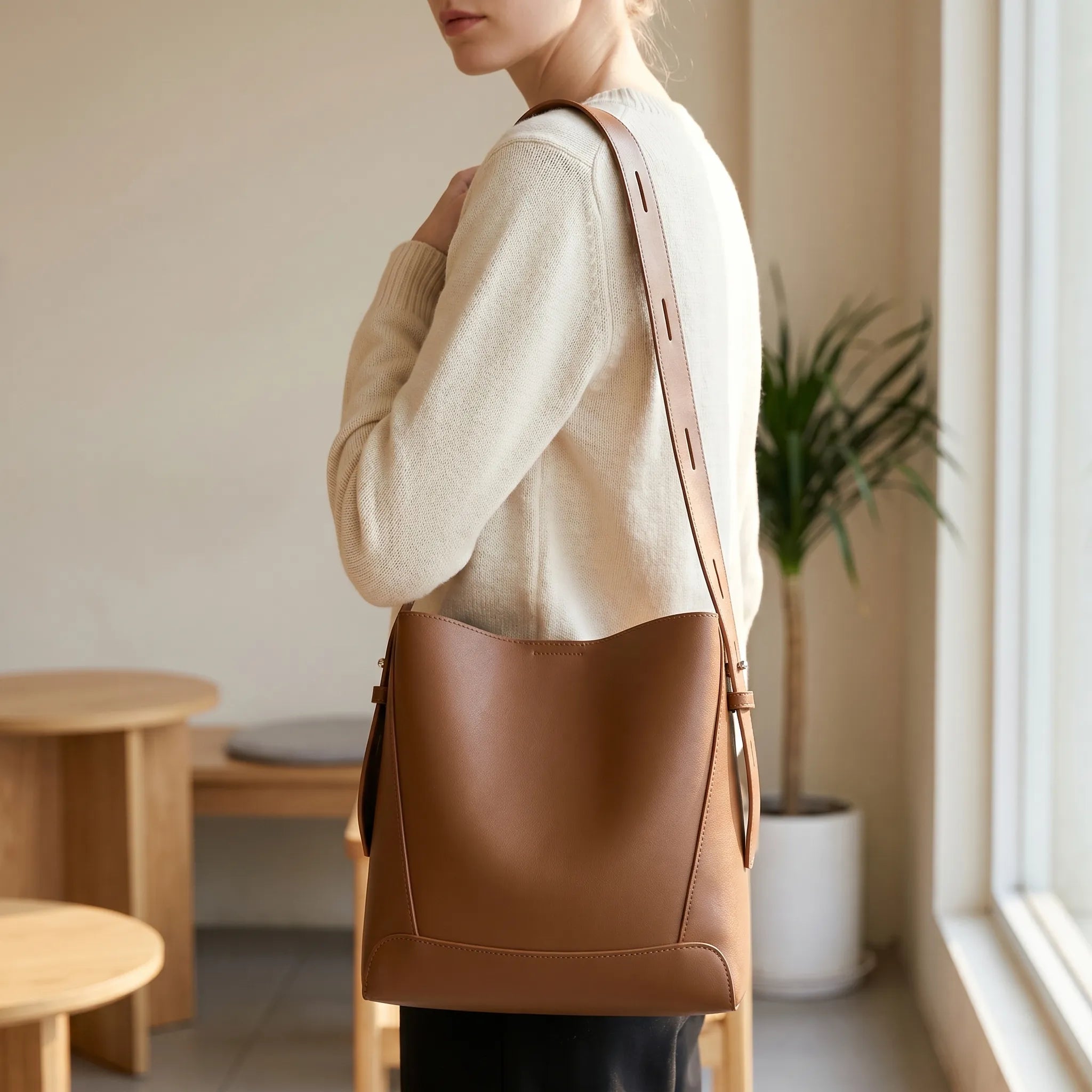 Modenus™ -  Oversized Bucket Bag -  Daily Commuting