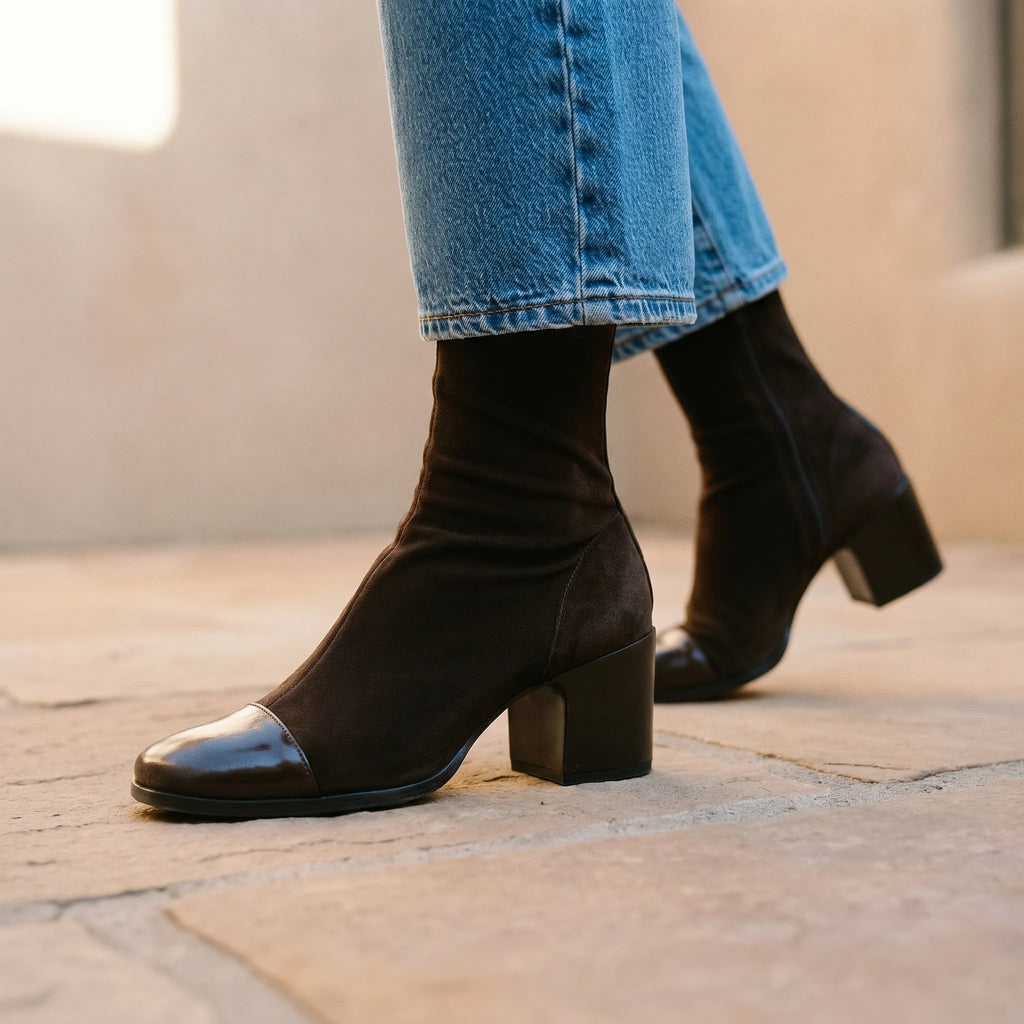 Modica™ -  Block Heel Ankle Boots -  Daily Commutes