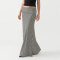Monovita™ -  Striped Casual Maxi Skirt -  Casual Daytime Wear