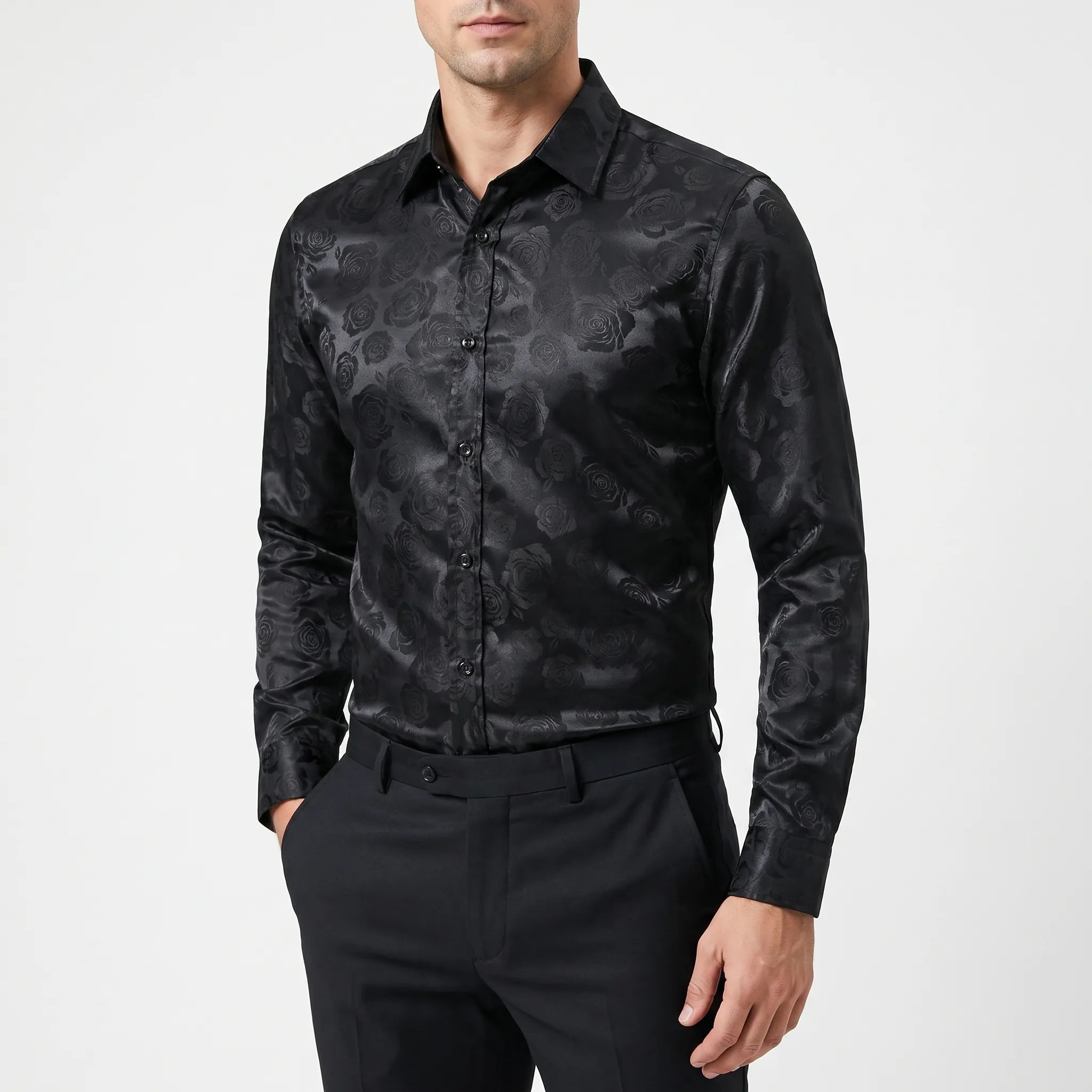 Noctrin™ -  Glossy Long Sleeve Shirt -  Evening Dinners