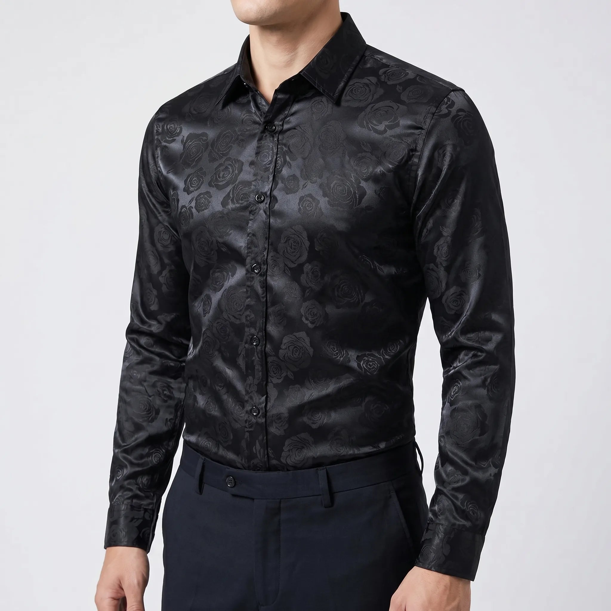 Noctrin™ -  Glossy Long Sleeve Shirt -  Evening Dinners