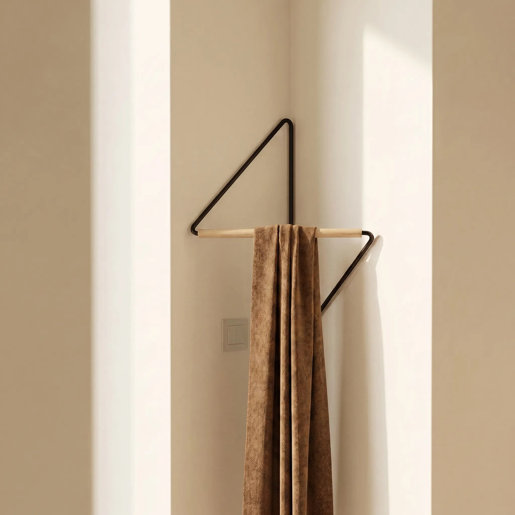 Nookra™ -  Wall Mounted Corner Clothes Rail -  Organising Hallway Corners