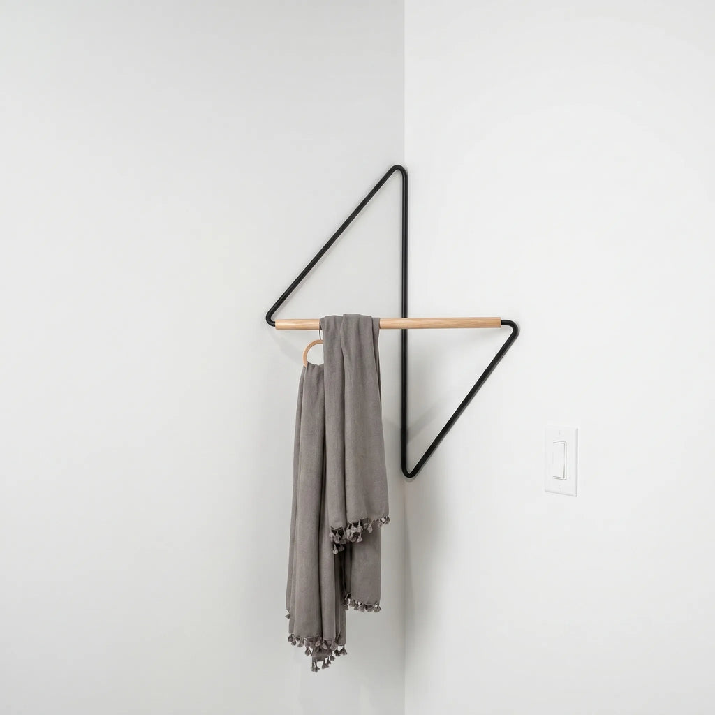 Nookra™ -  Wall Mounted Corner Clothes Rail -  Organising Hallway Corners