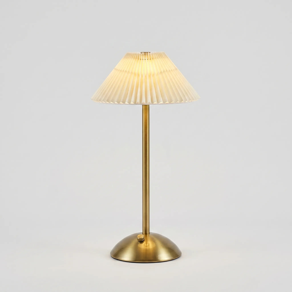 Norya™ -  Pleated Cordless Table Lamp -  Bedside Reading