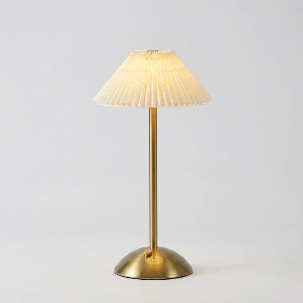 Norya™ -  Pleated Cordless Table Lamp -  Bedside Reading