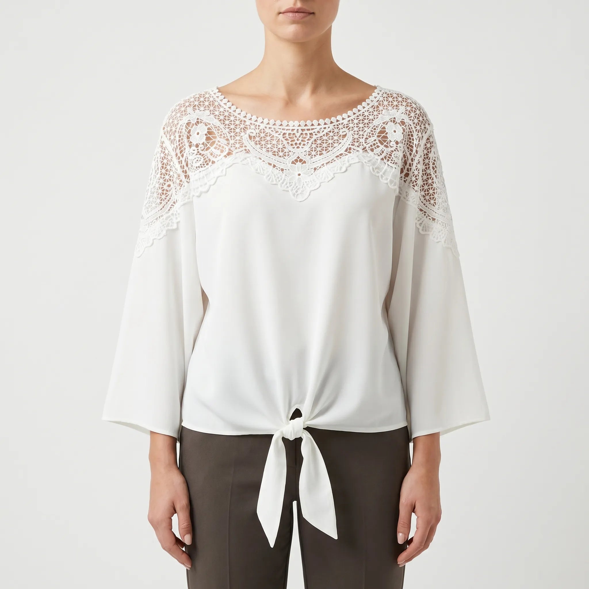 Novalia™ -  Relaxed Fit Long Sleeve Blouse -  Evening Dinner Dates