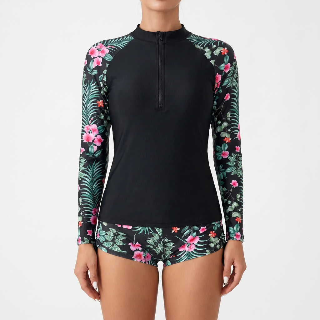 Novatide™ -  Long Sleeve Two-Piece Swimsuit -  Active Beach Days
