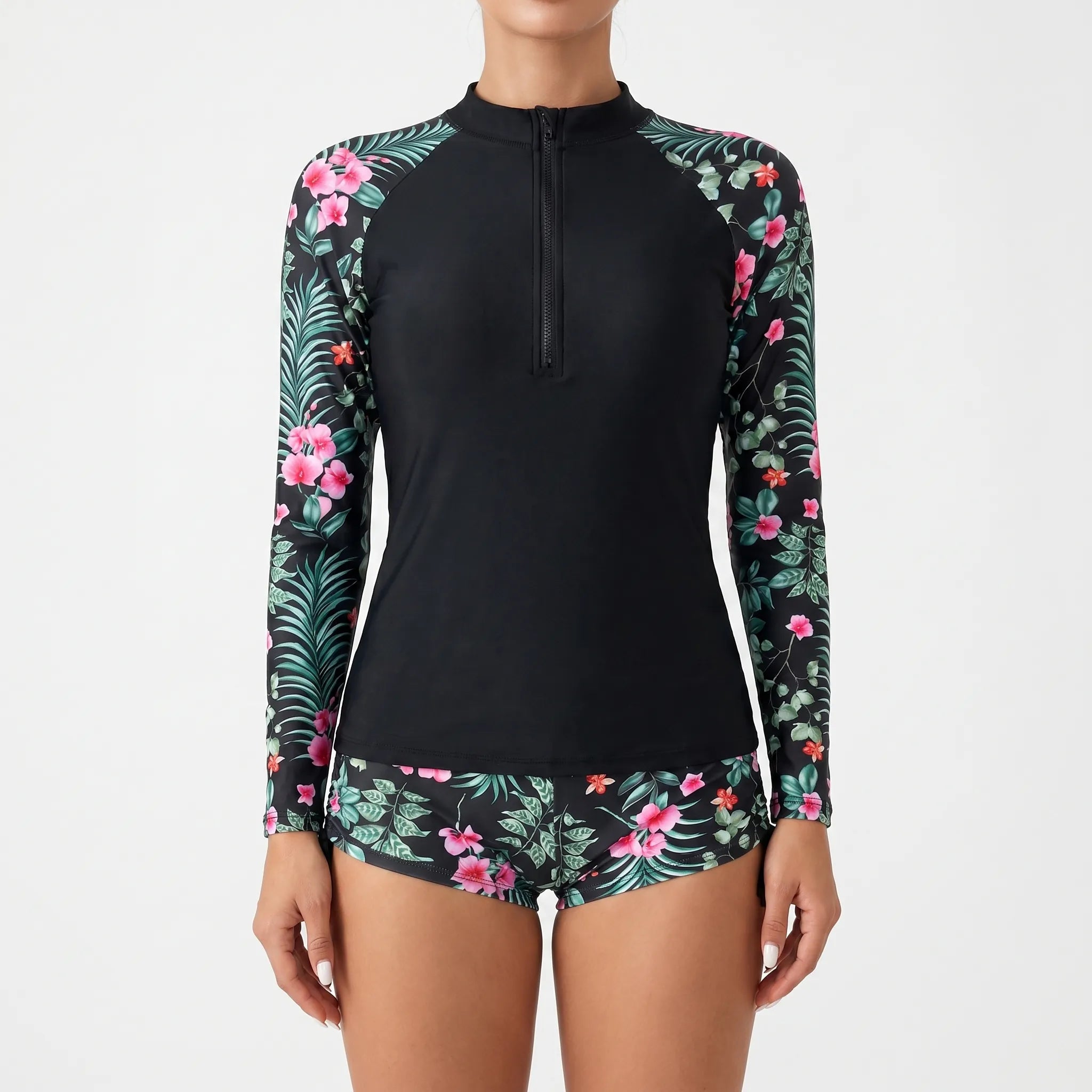 Novatide™ -  Long Sleeve Two-Piece Swimsuit -  Active Beach Days