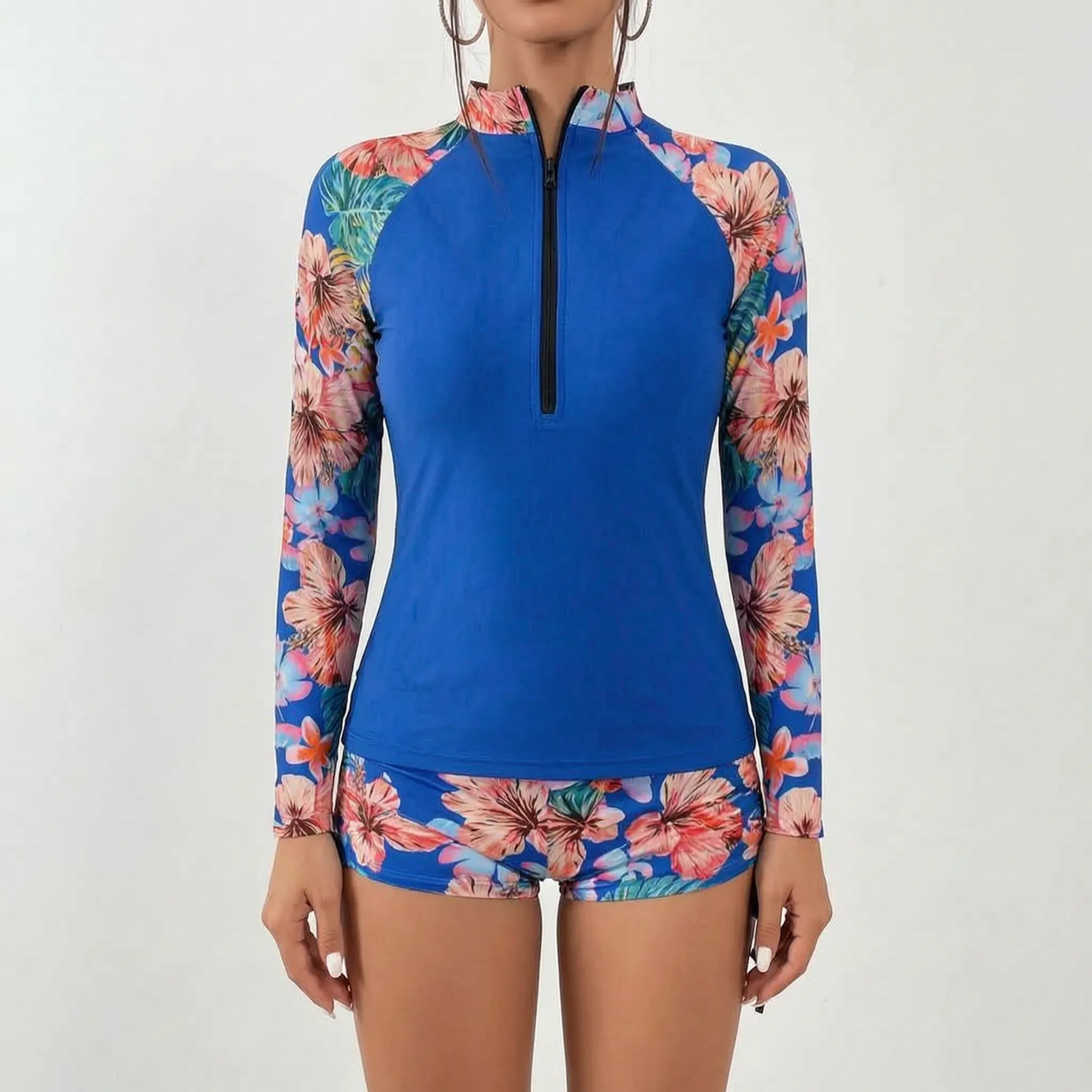 Novatide™ -  Long Sleeve Two-Piece Swimsuit -  Active Beach Days