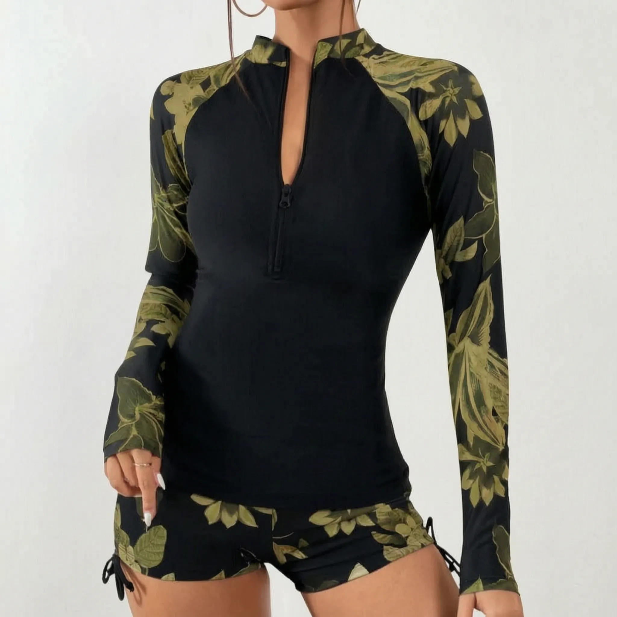 Novatide™ -  Long Sleeve Two-Piece Swimsuit -  Active Beach Days