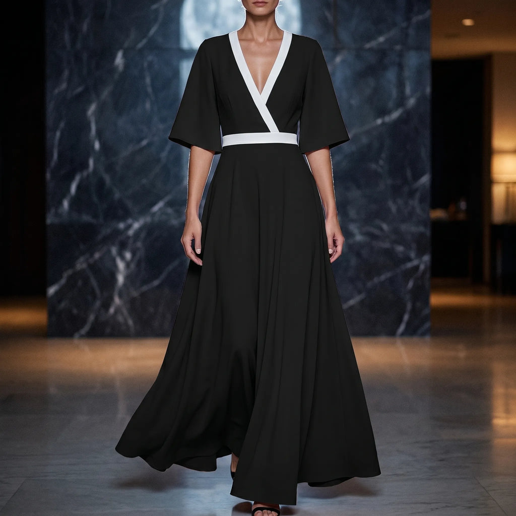 Novette™ -  V-Neck Maxi Dress -  Evening Events
