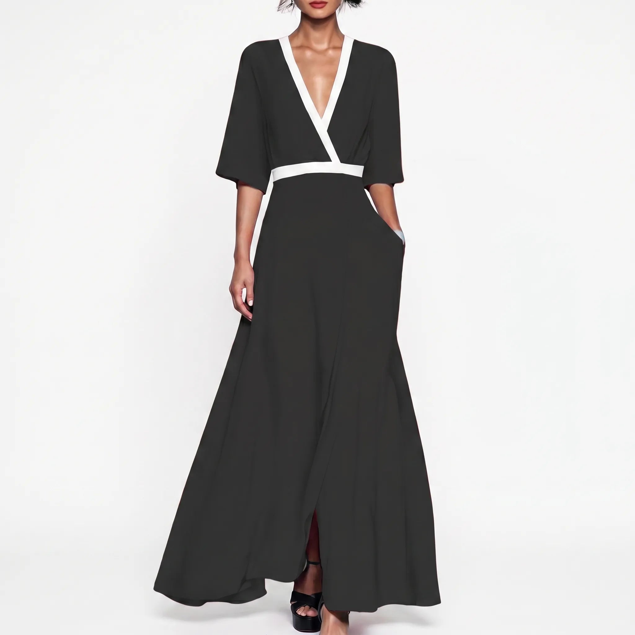 Novette™ -  V-Neck Maxi Dress -  Evening Events