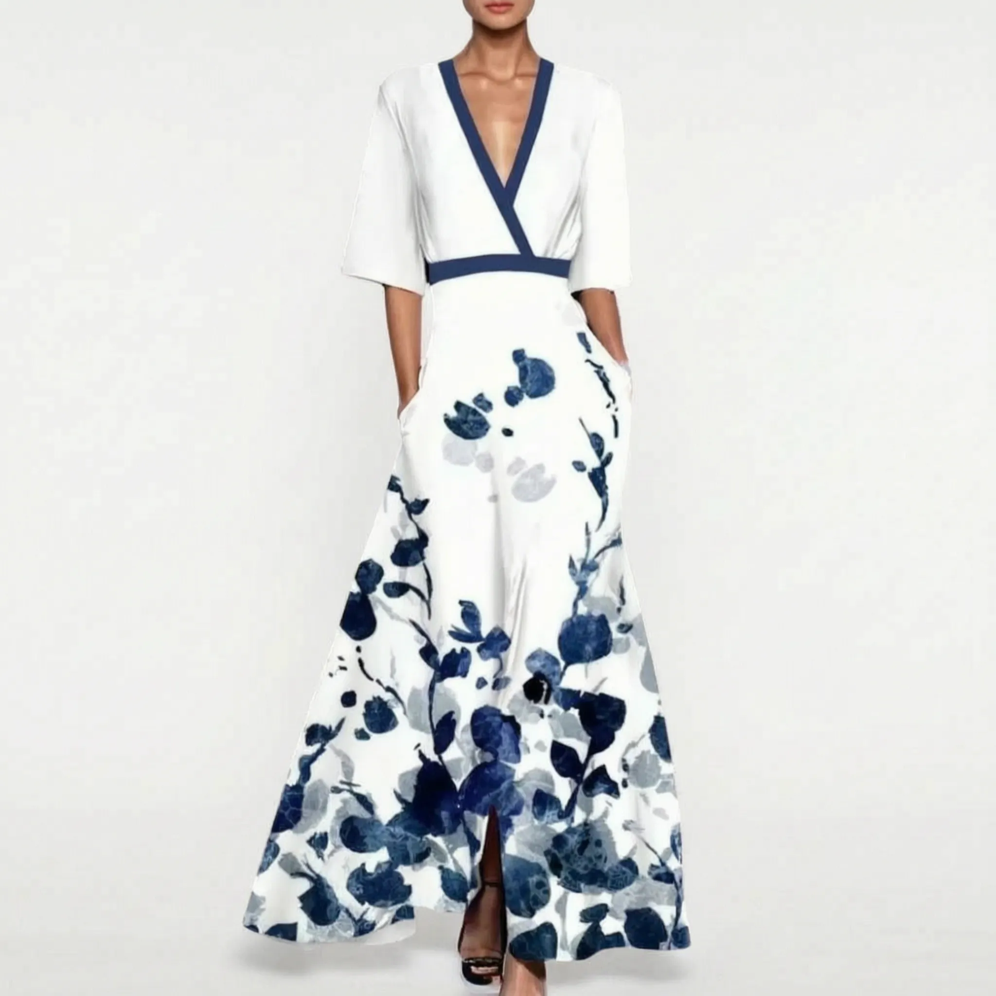 Novette™ -  V-Neck Maxi Dress -  Evening Events