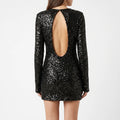 Novique™ -  Long Sleeve Sequin Mini Dress -  Evening Party Wear
