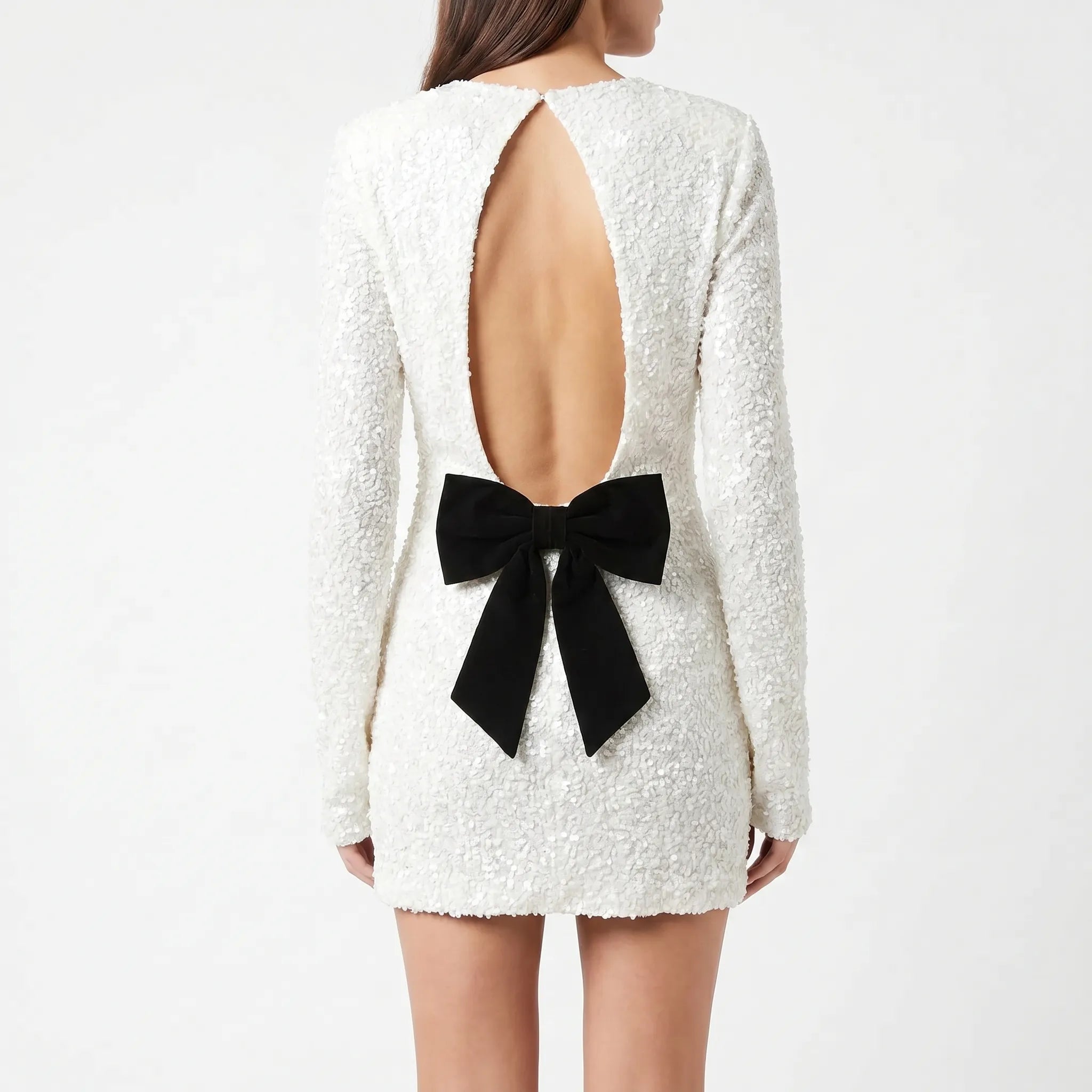 Novique™ -  Long Sleeve Sequin Mini Dress -  Evening Party Wear