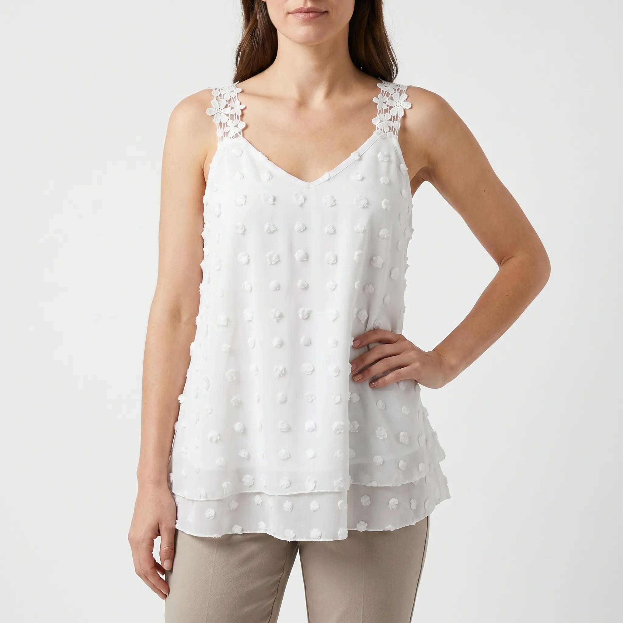 Nuvina™ -  Textured Sleeveless Summer Top -  Warm Weather Outings