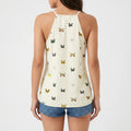Nymphis™ -  Sleeveless Butterfly Print Blouse -  Warm Weather Styling