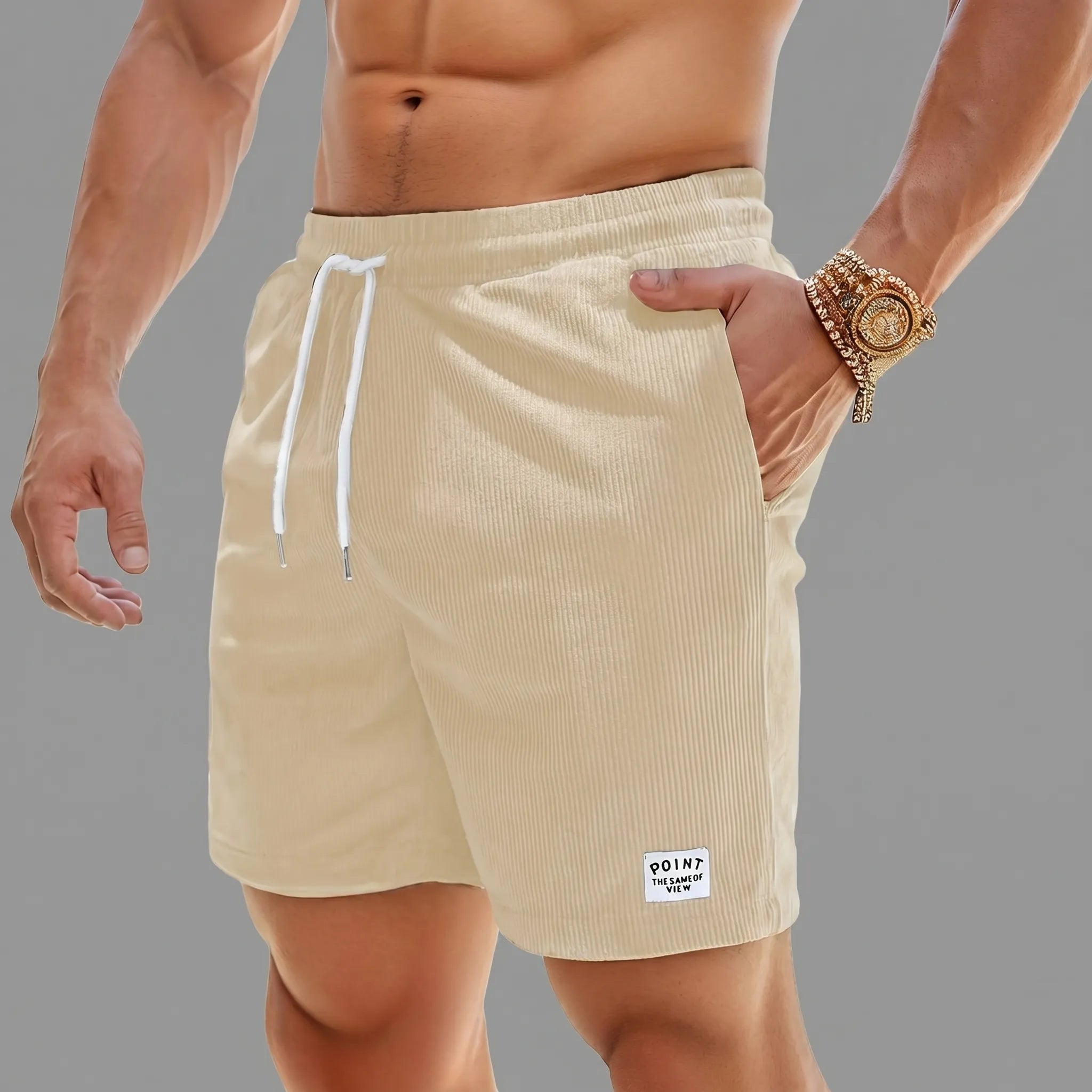 Ondarel™ -  Men's Textured Swim Shorts -  Swimming And Watersports