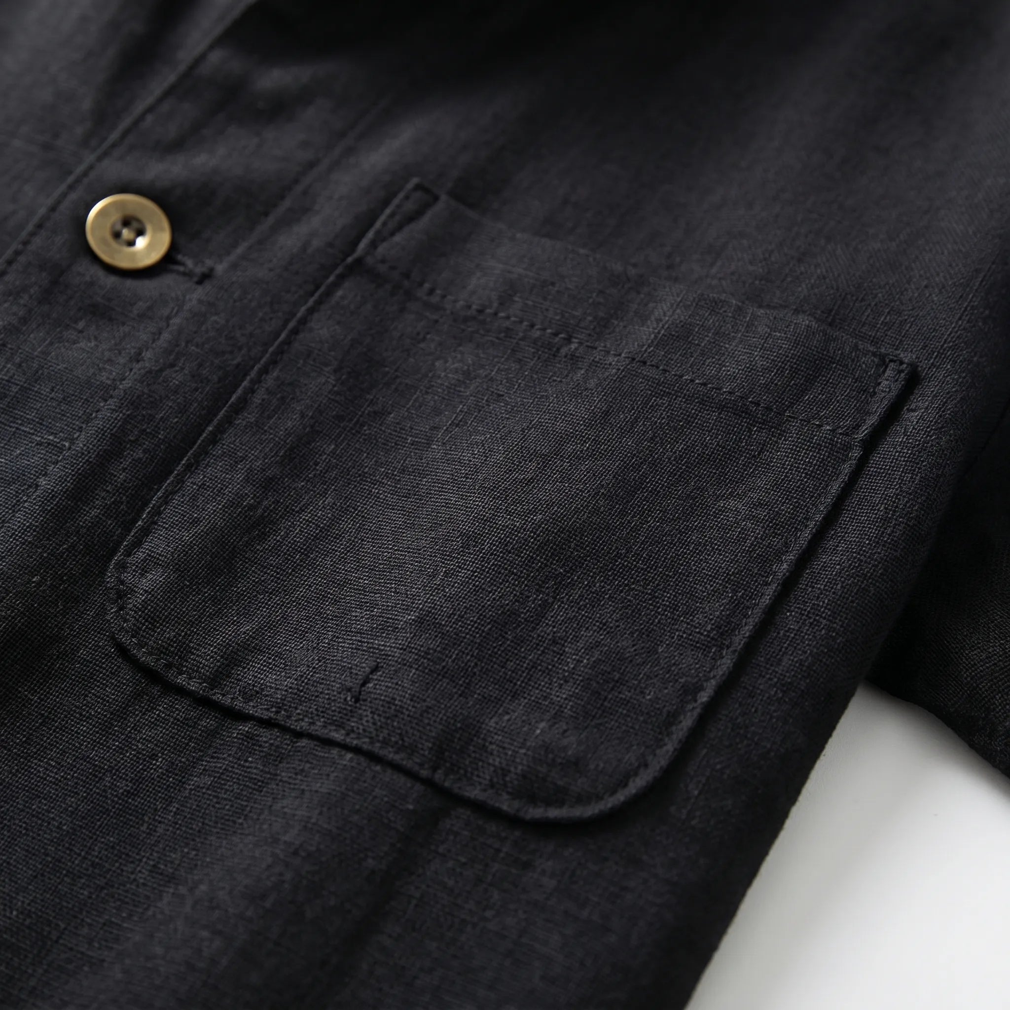 Ostrom™ -  Long Sleeve Grandad Collar Shirt -  Smart Casual Dressing